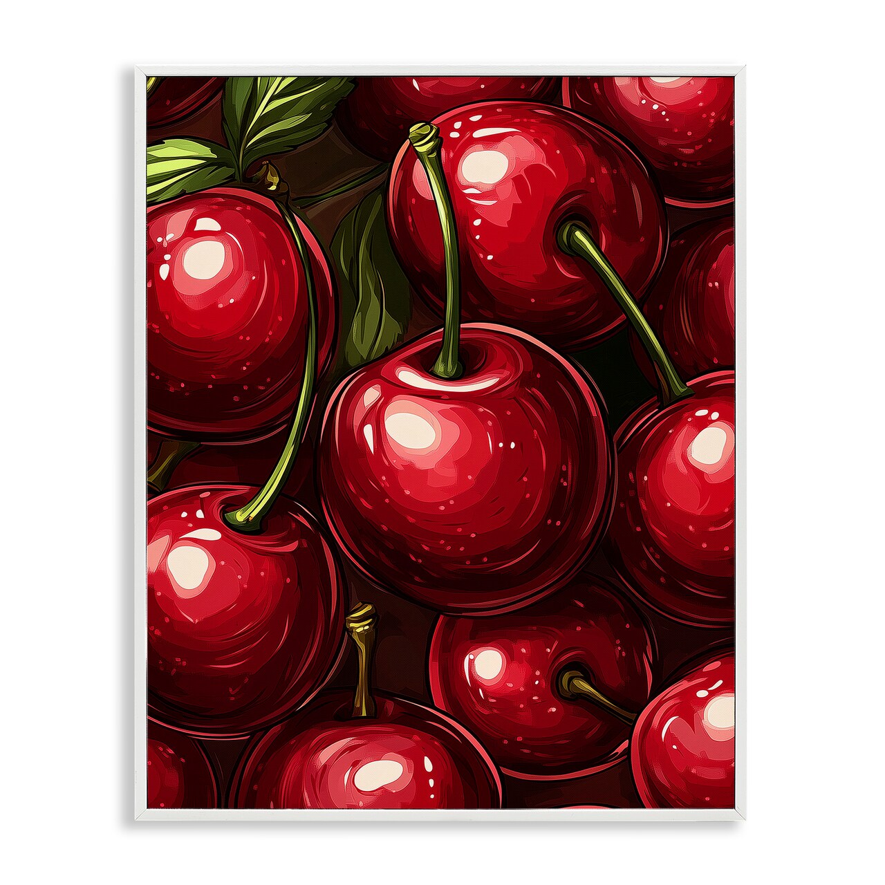 Stupell Industries Lush Juicy Cherries Harvest Framed Giclee, design by Christine Simpson Art
